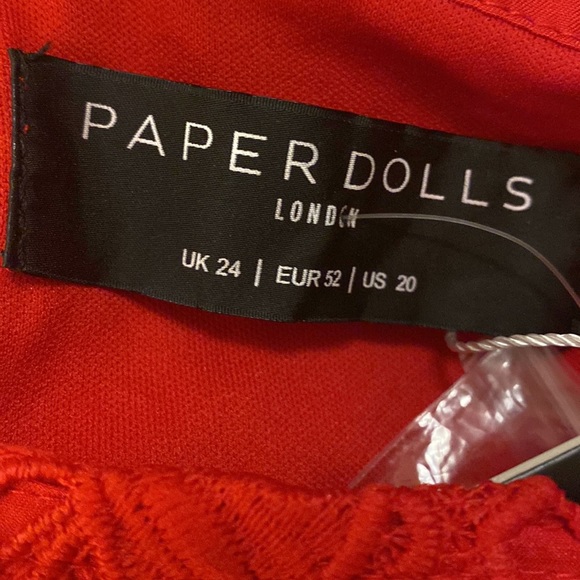 paper doll Dresses Nwt Paper Dolls London Red Lace Dress Size 2